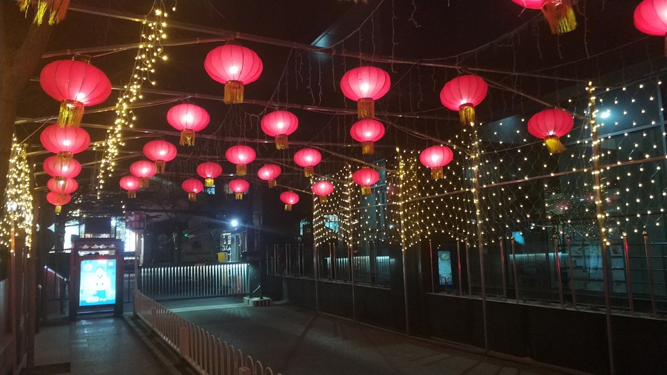 春節の夜の装飾