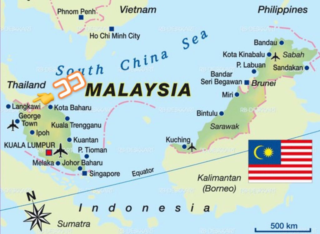 マレーシアの地図