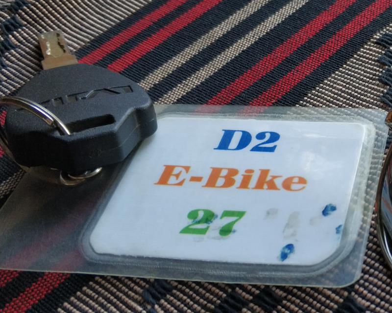 E-バイクのキーホルダー