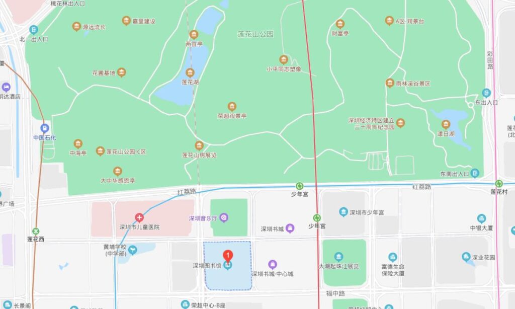 深圳図書館のロケーション