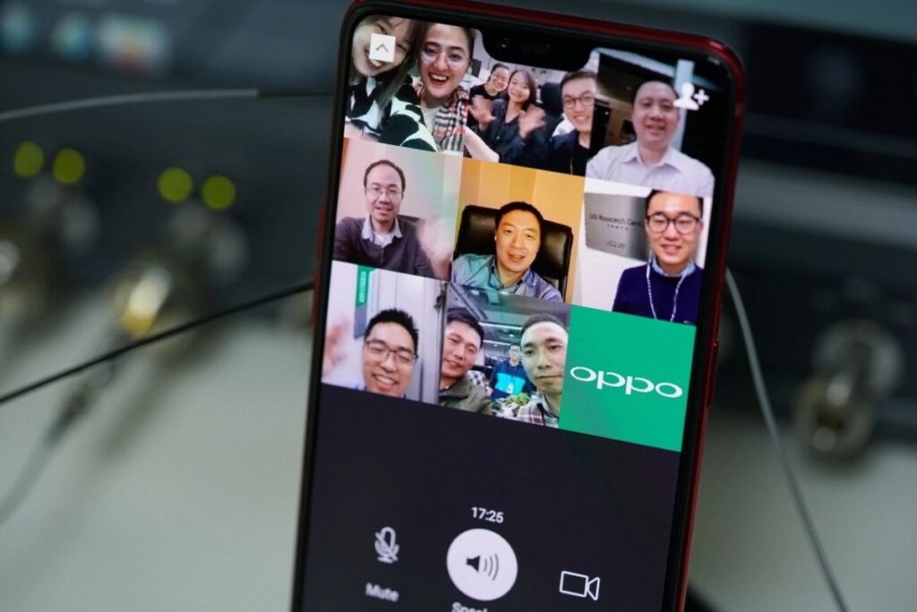 WeChatのビデオ通話のイメージ