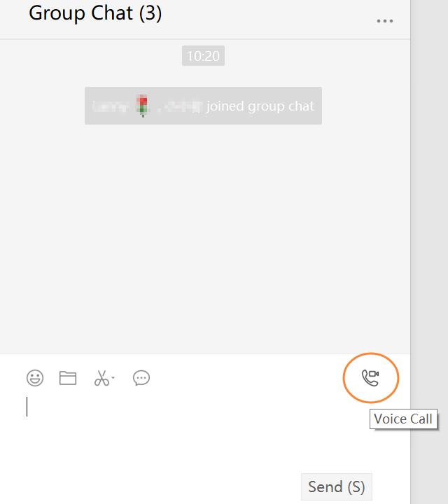 WeChatのPC版のビデオ通話