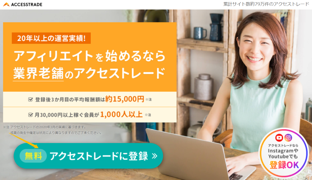 アクセストレード会員登録①