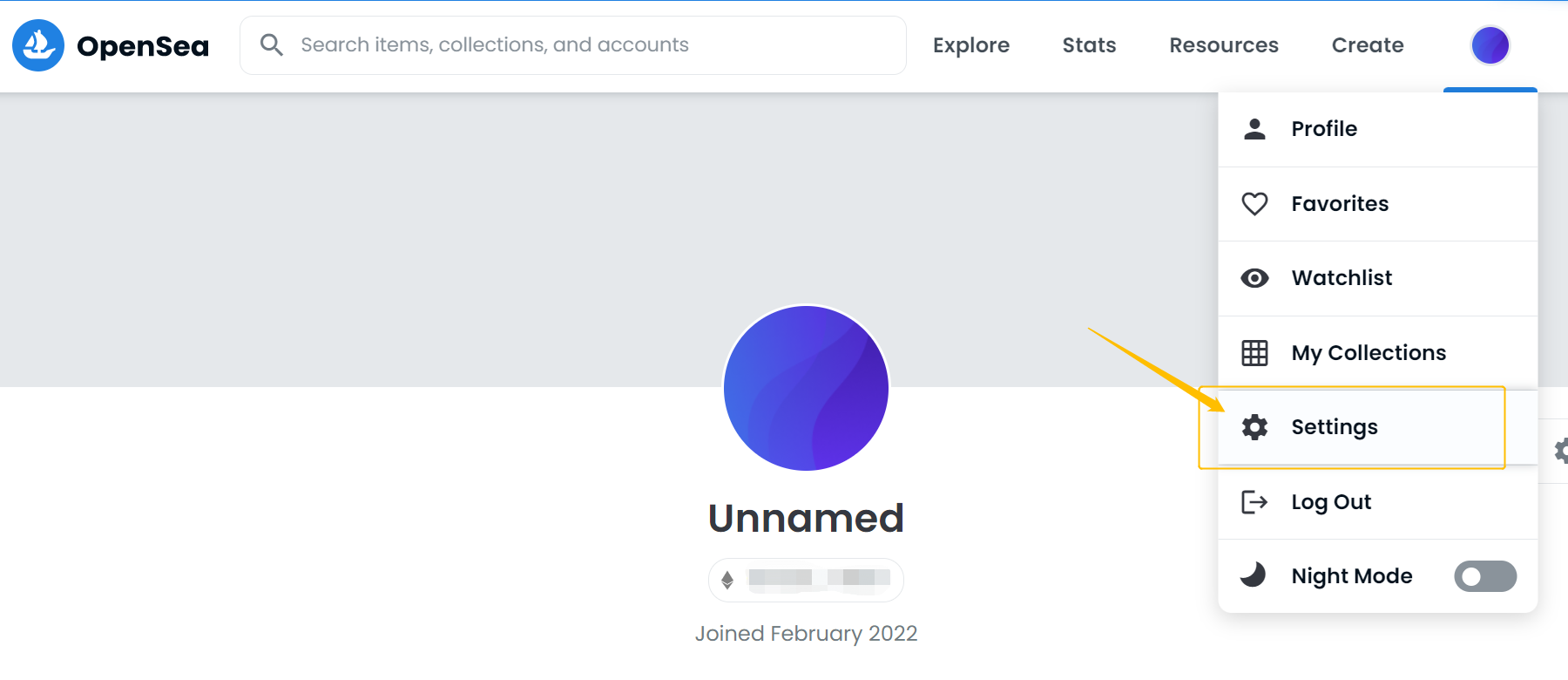 OpenSeaにMetaMaskを接続⑥