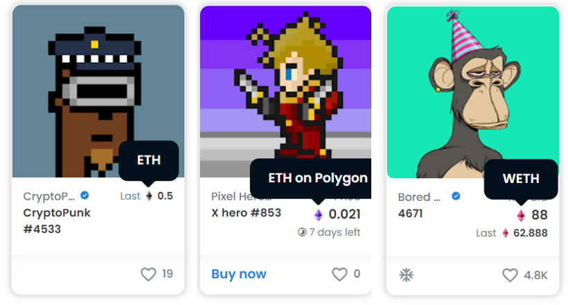openseaのETH