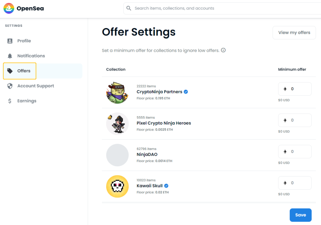 OpenSeaでオファー受ける⑩