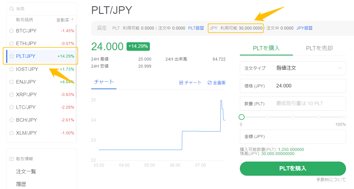 OKCoinJapan購入方法⑫