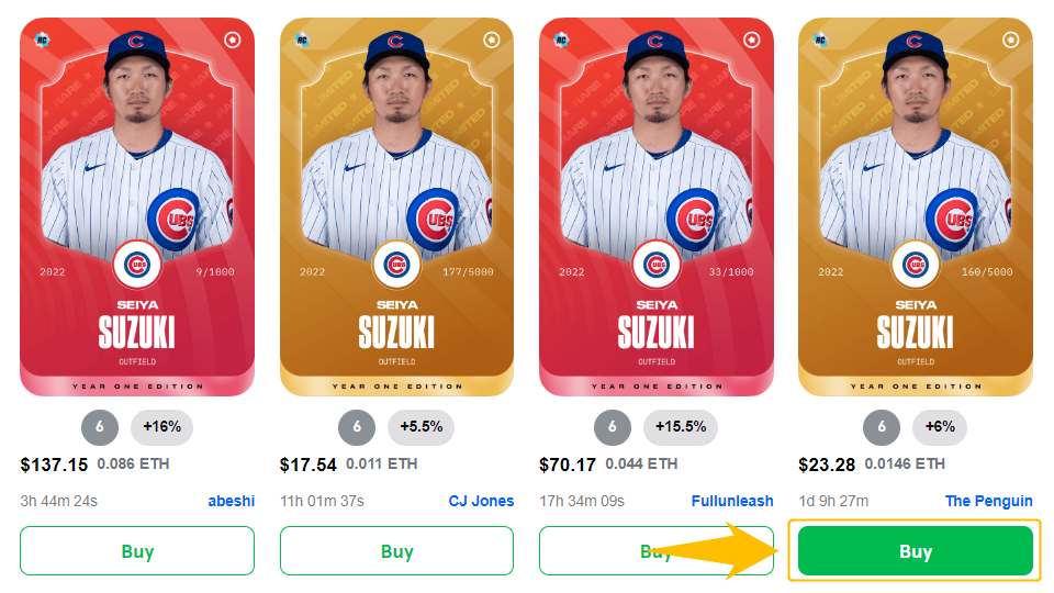 SorareMLB買い方⑨