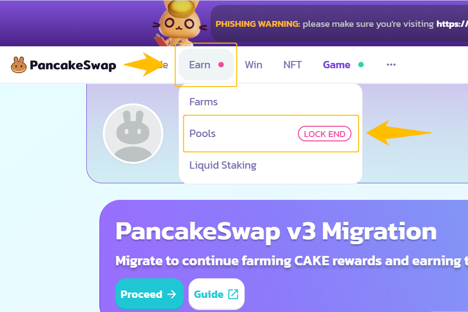 PancakeSwapステーキング解除