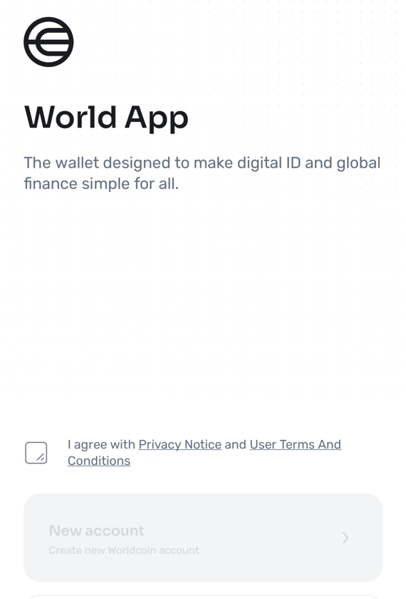 Worldcoinウォレット作成