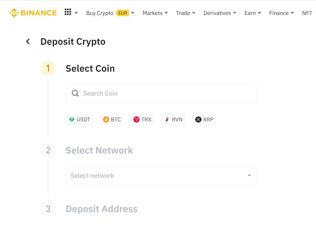 MetaMaskからBinanceに送金
